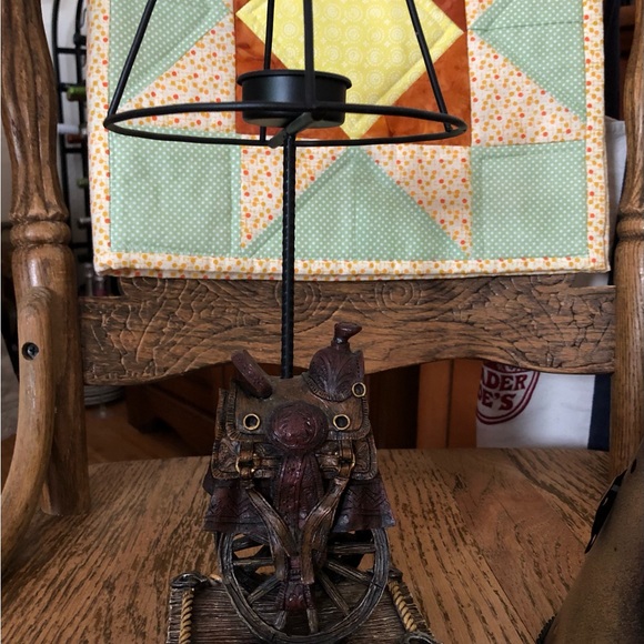 Western metal tea light lamp - Picture 3 of 8